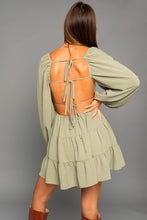 Load image into Gallery viewer, Long Sleeve Open Back Dress
